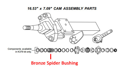 Brozne bush for BPW repear kit K513